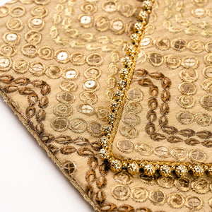 Triangle Clutch (Light Pink & Gold)