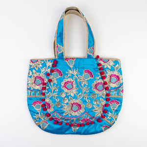 The Indie-Luxe Hobo in Vibrant Aqua