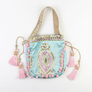 The Indie-Luxe Petite Banjara - Teal & Blush PInk