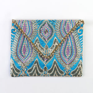 The Ibiza Clutch -With Gold Detail