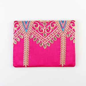 The Ibiza Clutch with gold detail