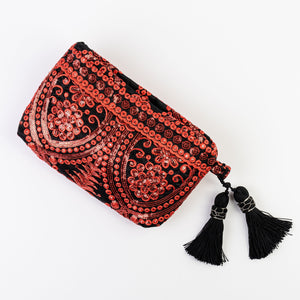 The Dorset Double Tassel Clutch